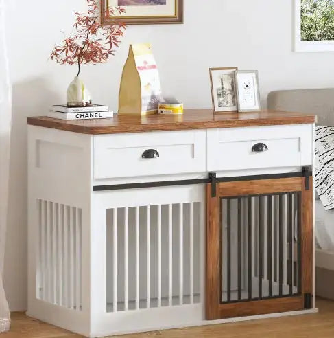 Home Blend Dual Dog Crate Console Pawzzl