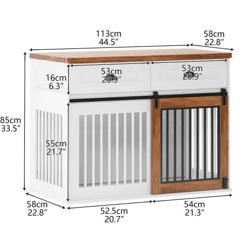 Home Blend Dual Dog Crate Console Pawzzl