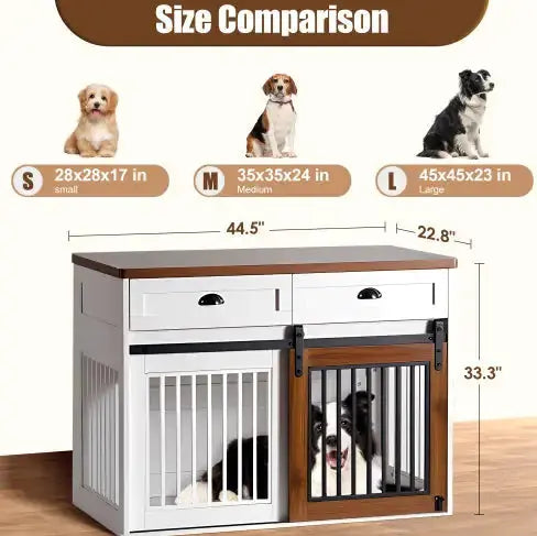 Home Blend Dual Dog Crate Console Pawzzl