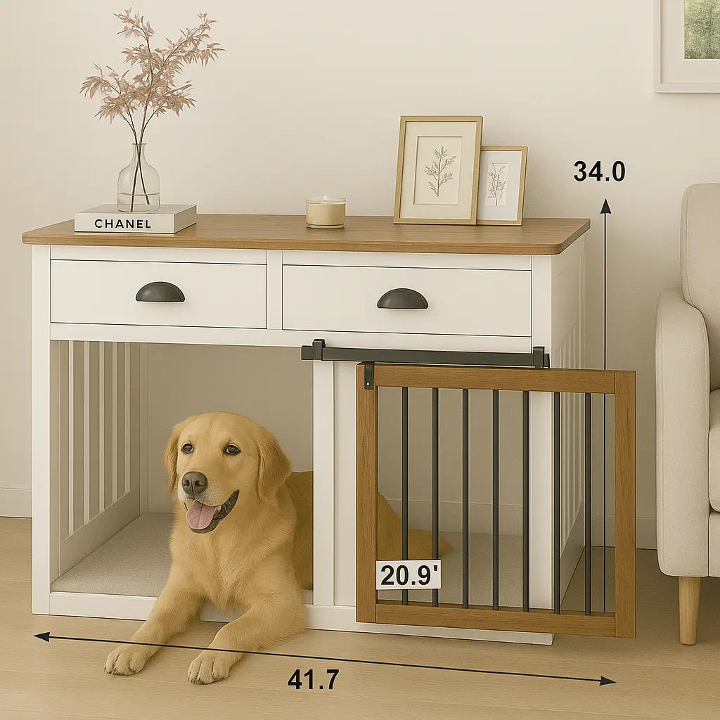 Home Blend Dual Dog Crate Console Pawzzl