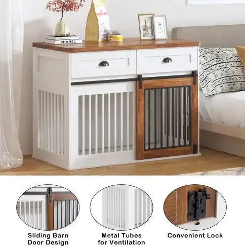 Home Blend Dual Dog Crate Console Pawzzl