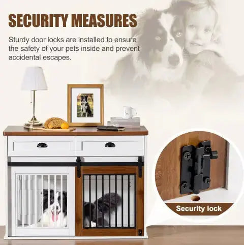 Home Blend Dual Dog Crate Console Pawzzl